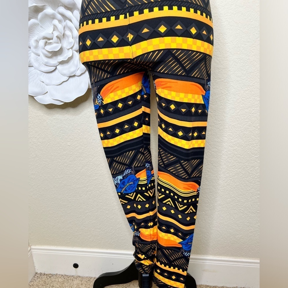 LuLaRoe Aztec Geometric Halloween Witch One Size Leggings - Picture 3 of 12